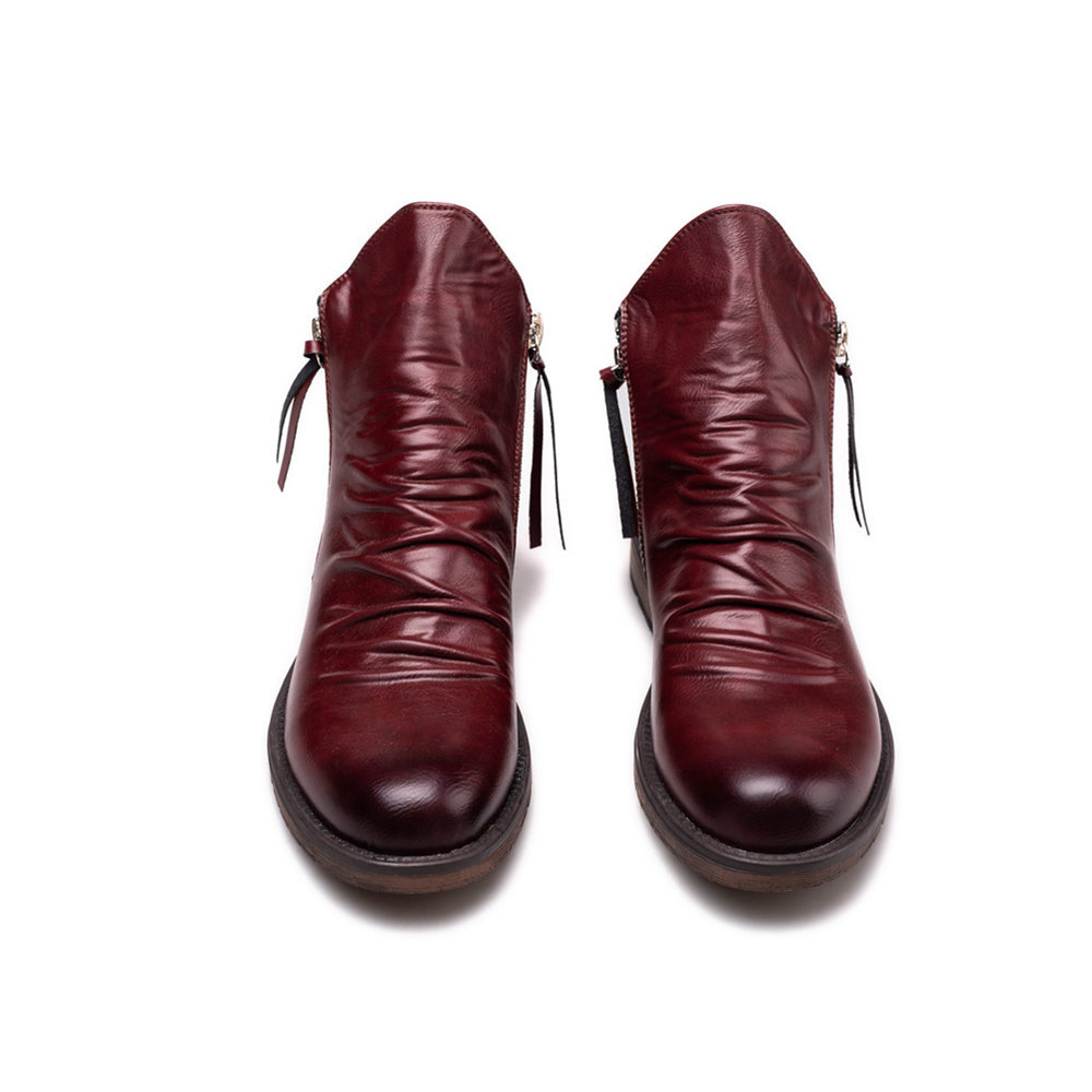 Vintage Fashion Style Men - Męskie buty motocyklowe w stylu vintage