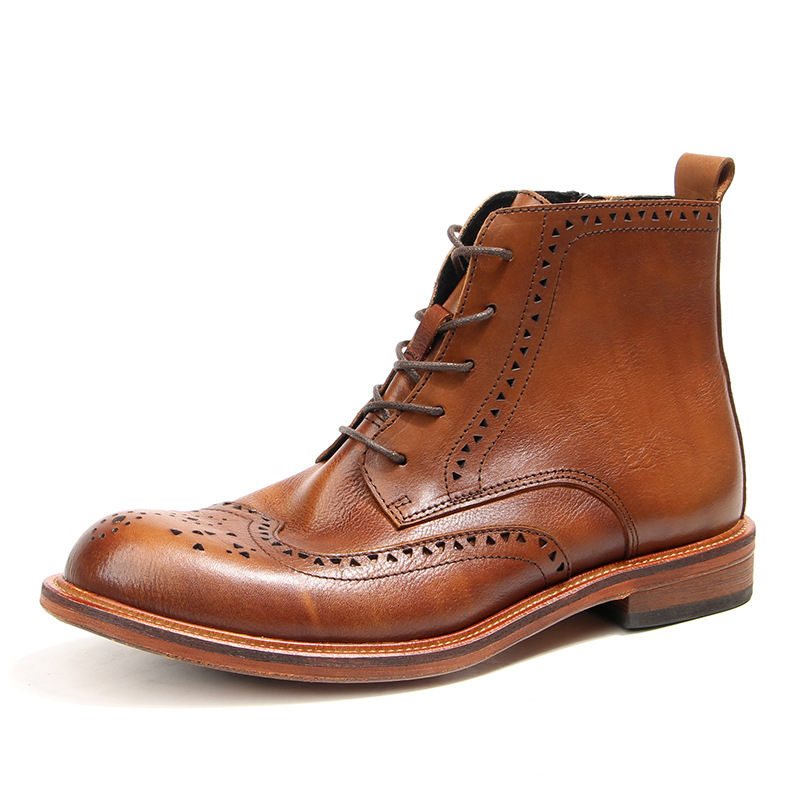Vintage Fashion Style Men - Męskie botki Chelsea w stylu vintage,