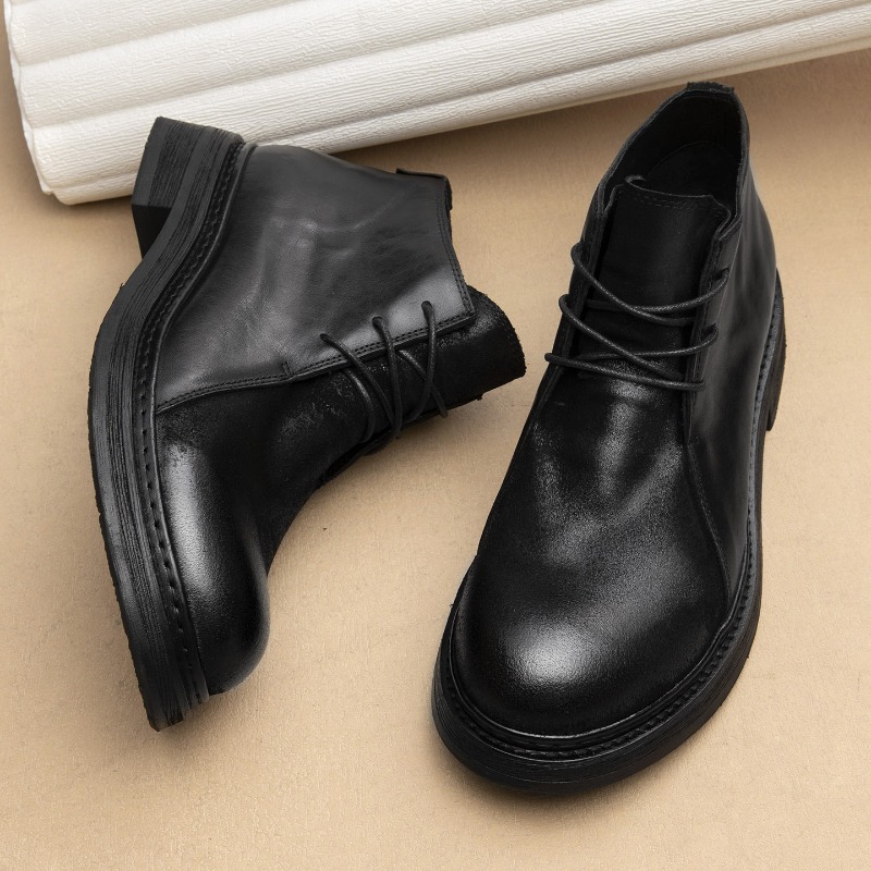 Vintage Fashion Style Men - Męskie buty vintage ze skóry naturalnej,