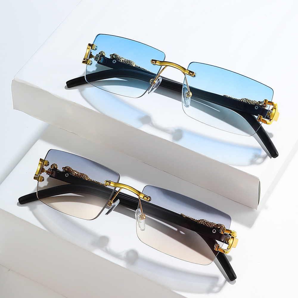 Vintage Fashion Brands - 1 SZT. Modne Okulary Przeciwsłoneczne Bezramkowe
