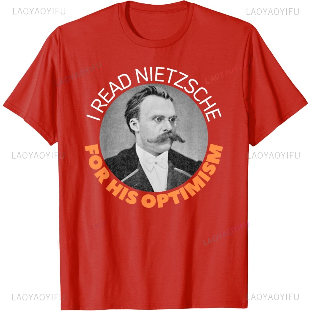 Vintage Fashion Style Men - Koszulka Friedrich Nietzsche Optimizm Prezent Filozofia