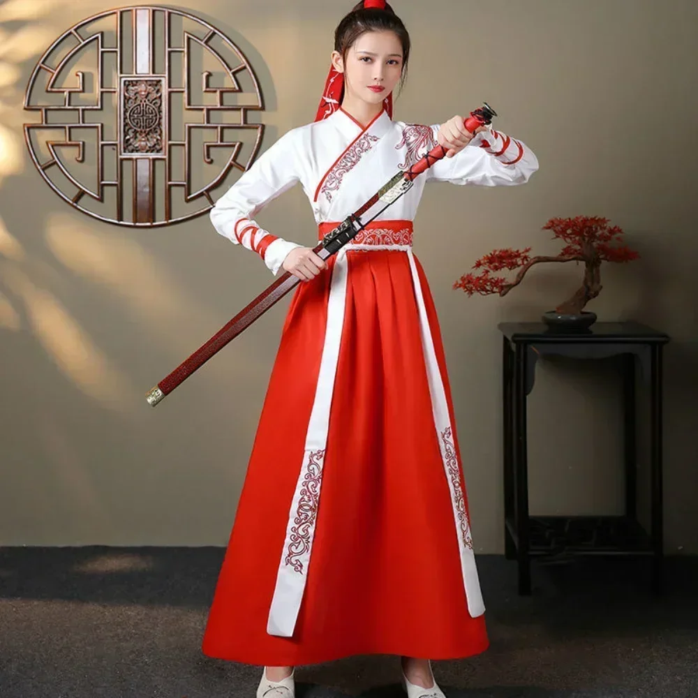 Vintage Fashion Style Men - Nowoczesny damski zestaw Hanfu: top i
