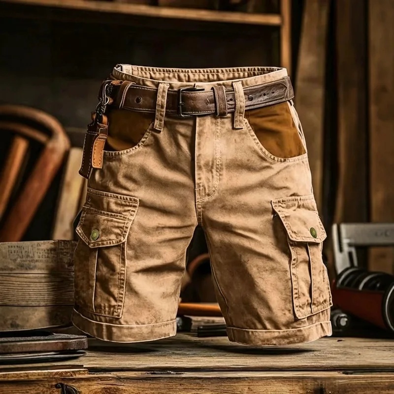 Vintage Fashion Style Men - Wysokiej jakości męskie letnie szorty cargo