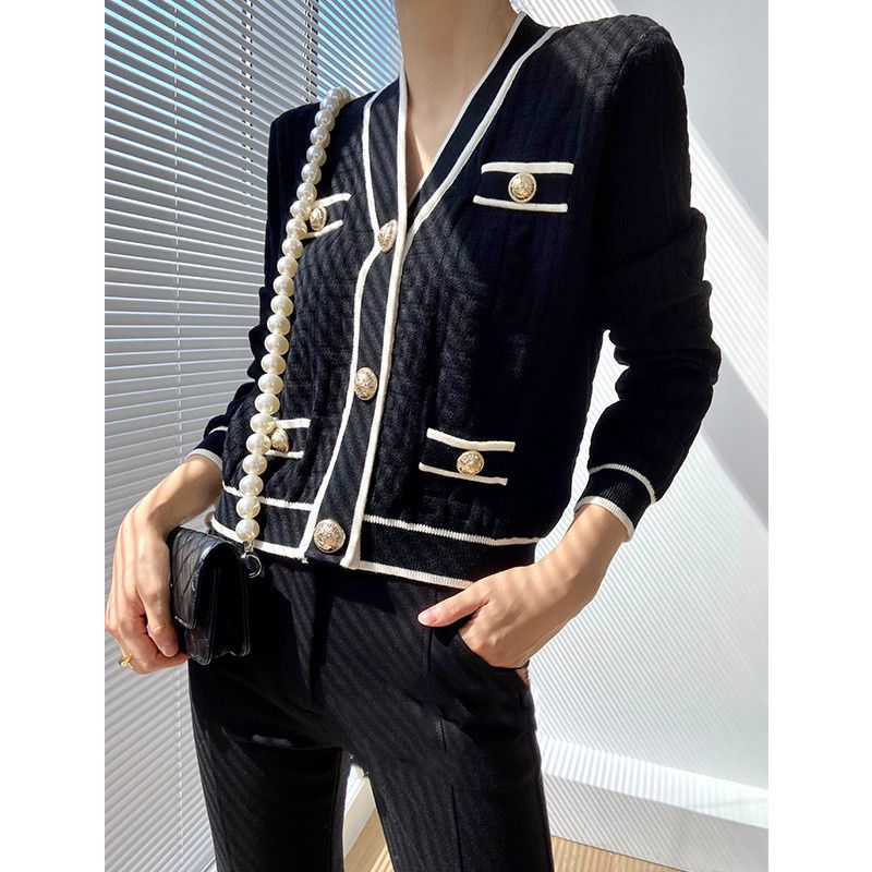 Wiosna jesień nowy dekolt w se – Crop Cardigan Vintage recenzja i cena