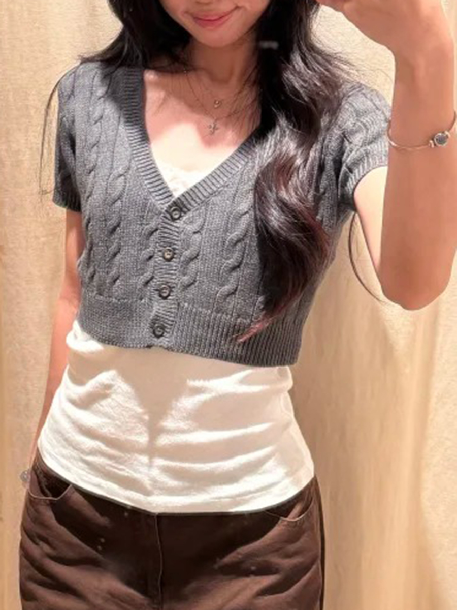 Damski krótki kardigan vintage – Crop Cardigan Vintage recenzja i cena