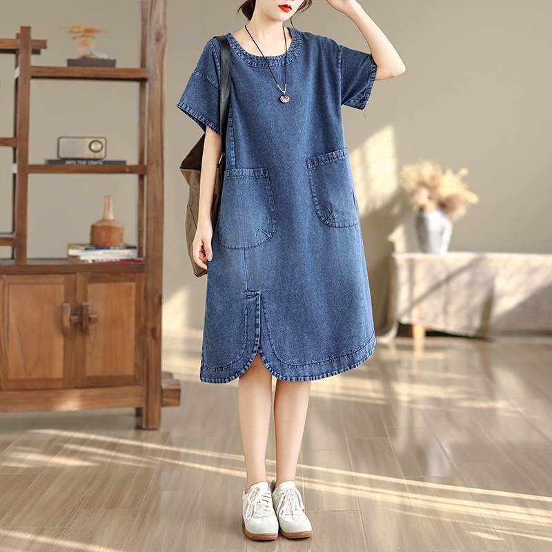 Elegancka sukienka midi plus s – Denim Skirt Midi Vintage recenzja i cena