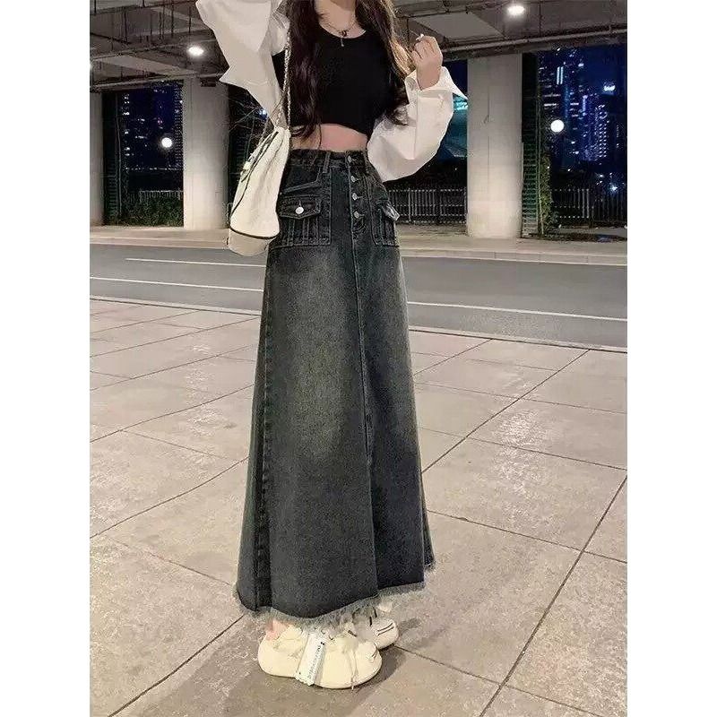 Dżinsowa spódnica midi z wysok – Denim Skirt Midi Vintage recenzja i cena