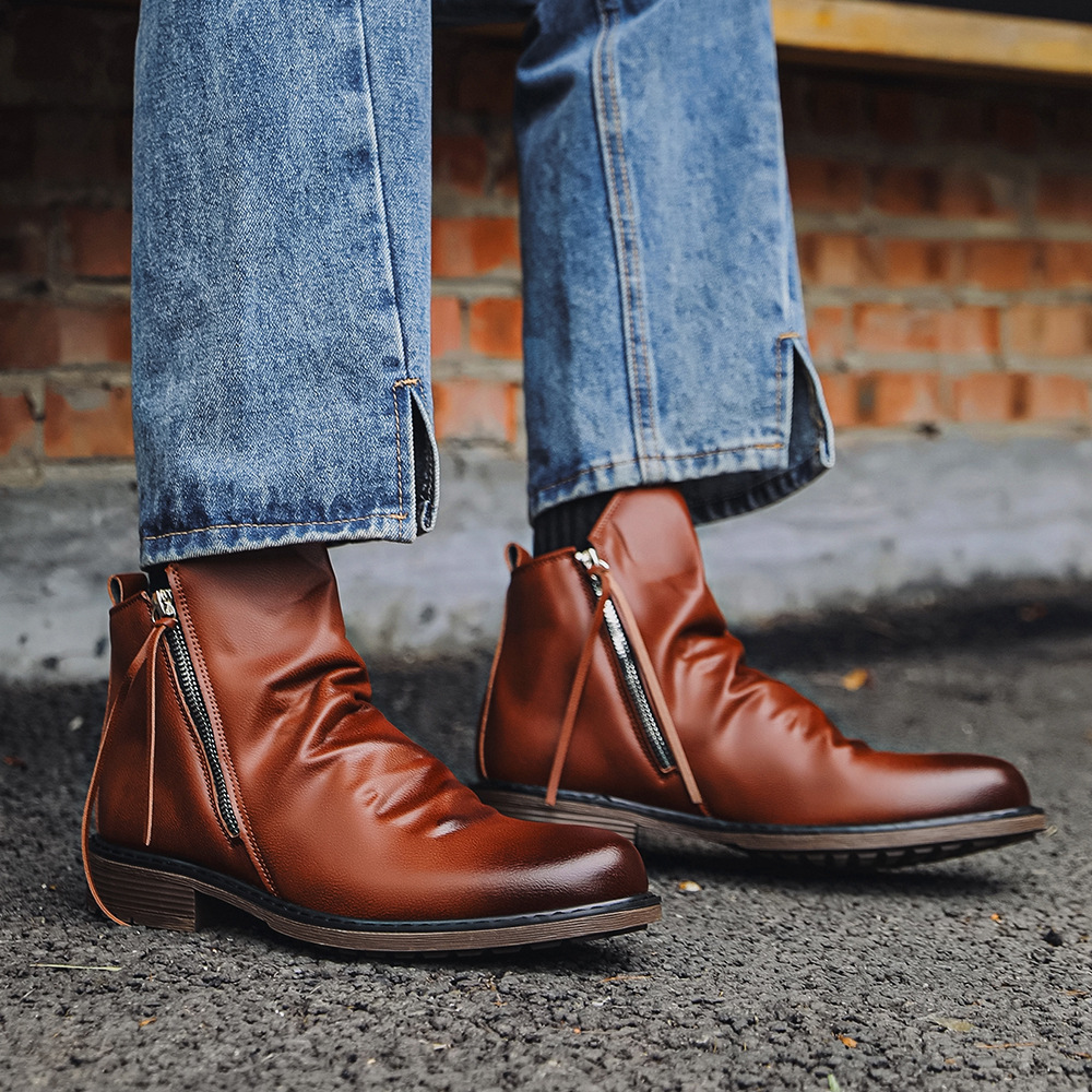 Męskie buty motocyklowe w styl – Vintage Fashion Style Men recenzja i cena