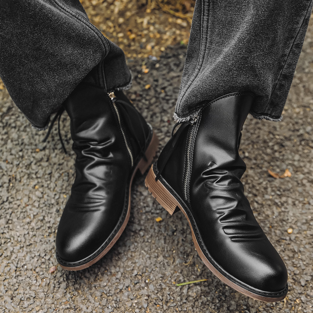 Męskie buty motocyklowe w styl – Vintage Fashion Style Men recenzja i cena