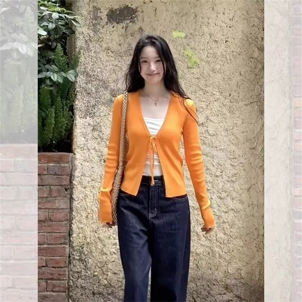 Damski cienki kardigan z długi – Crop Cardigan Vintage recenzja i cena