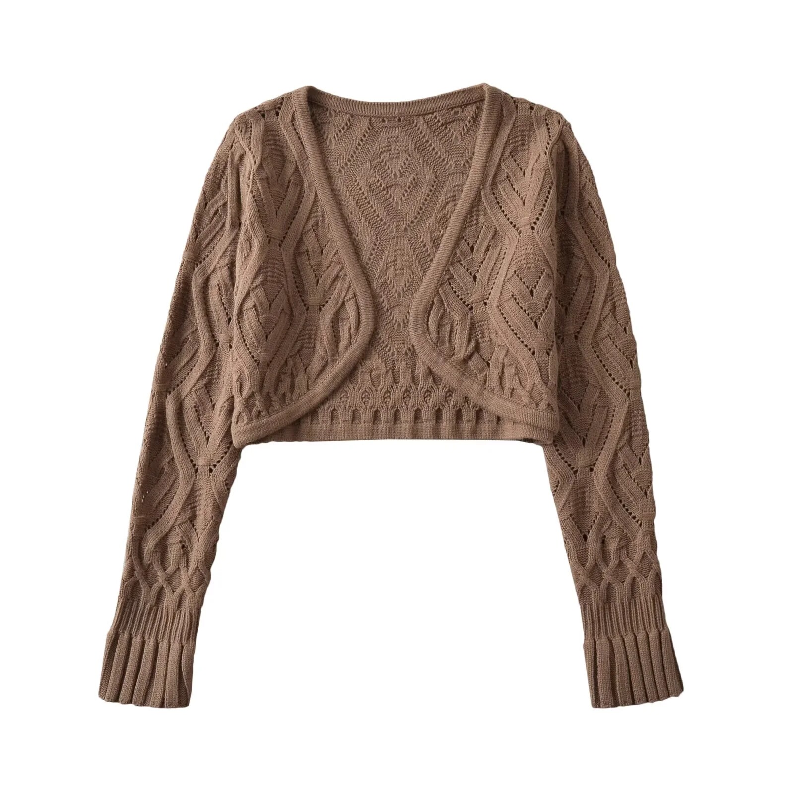Damski czarny krótki top typu  – Crop Cardigan Vintage recenzja i cena
