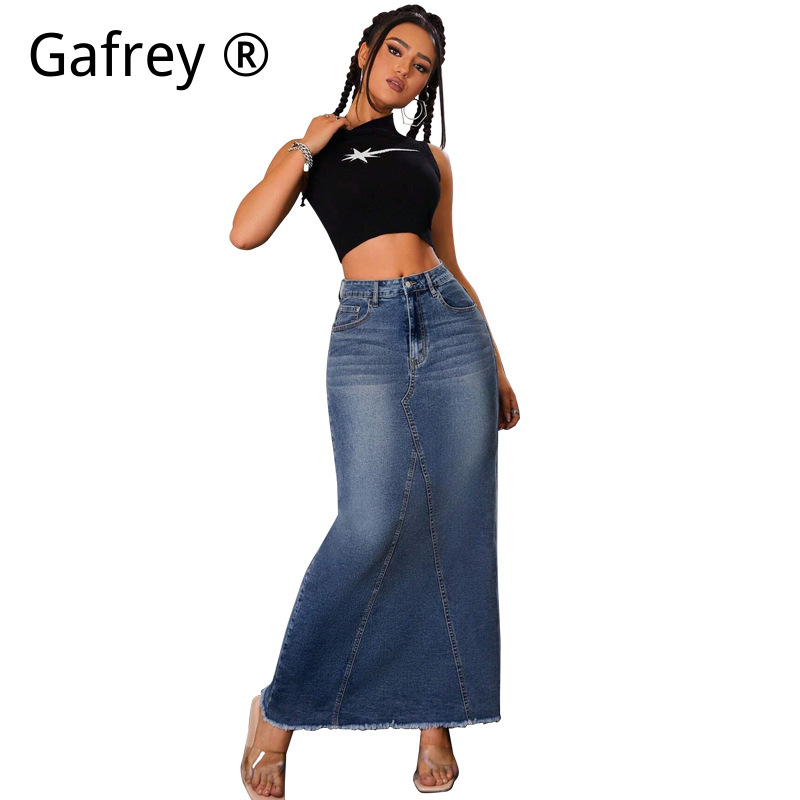 Damska dżinsowa spódnica midi  – Denim Skirt Midi Vintage recenzja i cena