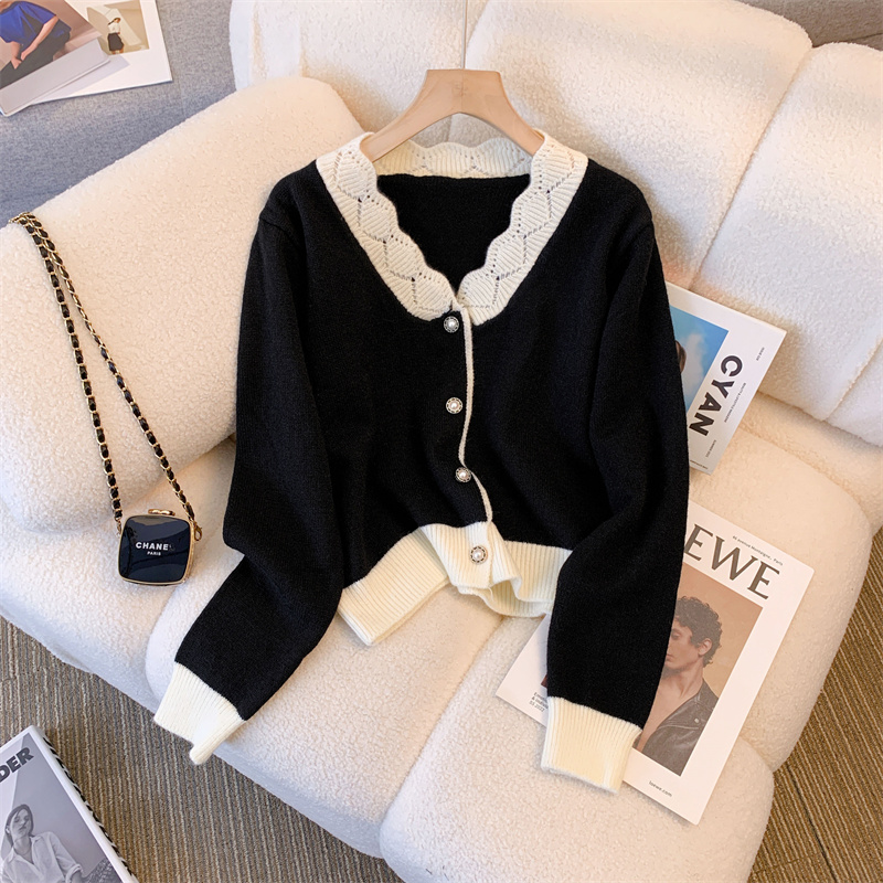 Damski czarny gotycki krótki k – Crop Cardigan Vintage recenzja i cena
