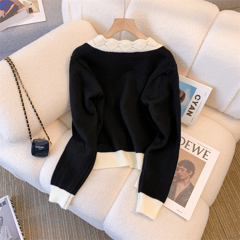 Damski czarny gotycki krótki k – Crop Cardigan Vintage recenzja i cena