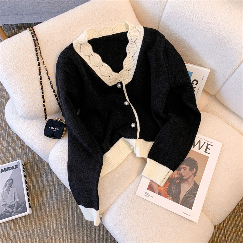 Damski czarny gotycki krótki k – Crop Cardigan Vintage recenzja i cena