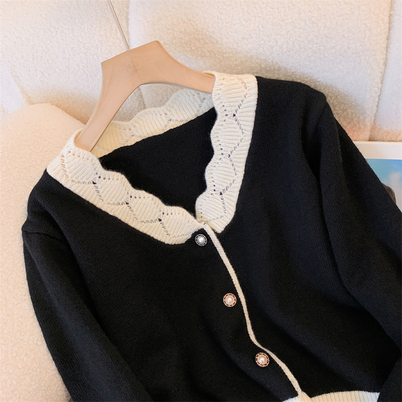 Damski czarny gotycki krótki k – Crop Cardigan Vintage recenzja i cena