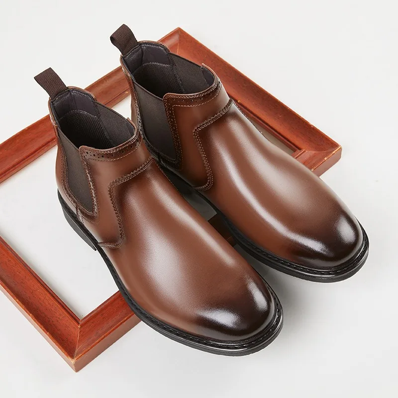 Męskie skórzane oksfordy vinta – Vintage Fashion Style Men recenzja i cena