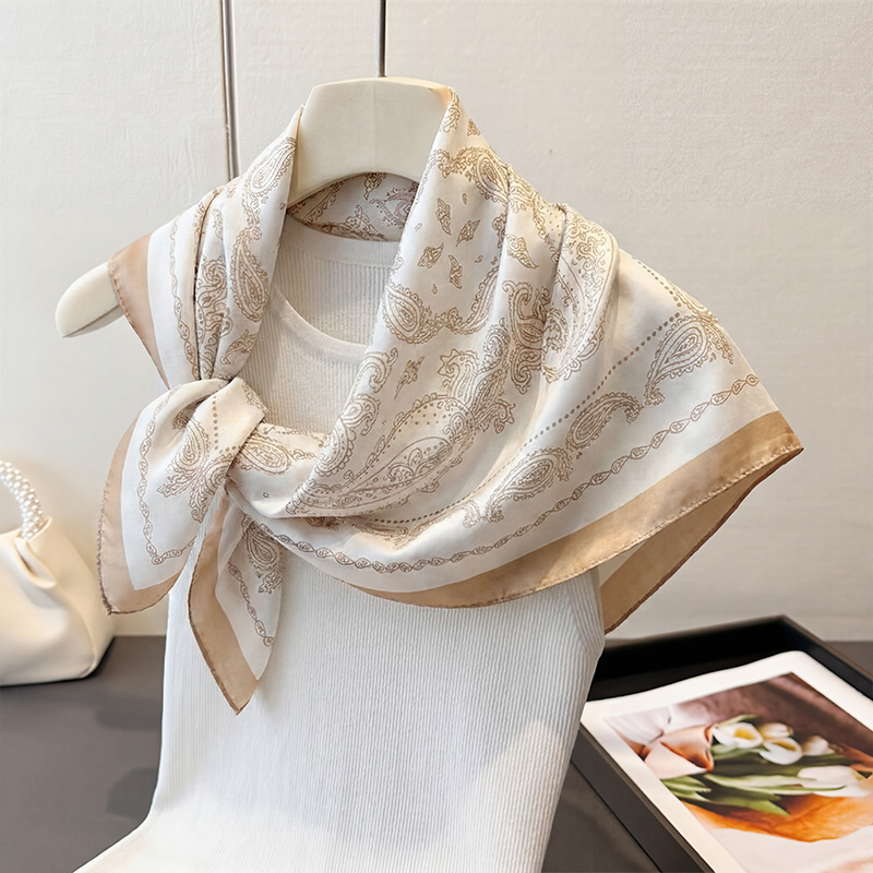 Vintage Beżowa Apaszka Kwadrat – Vintage Fashion Ai recenzja i cena