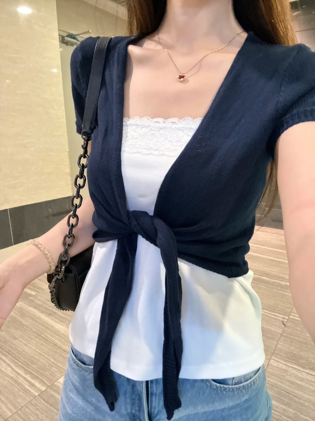 Kardigan sznurowany w stylu ma – Crop Cardigan Vintage recenzja i cena