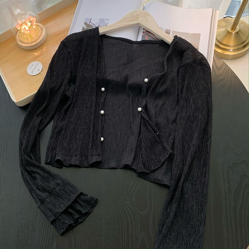 Damski cienki sweter rozpinany – Crop Cardigan Vintage recenzja i cena