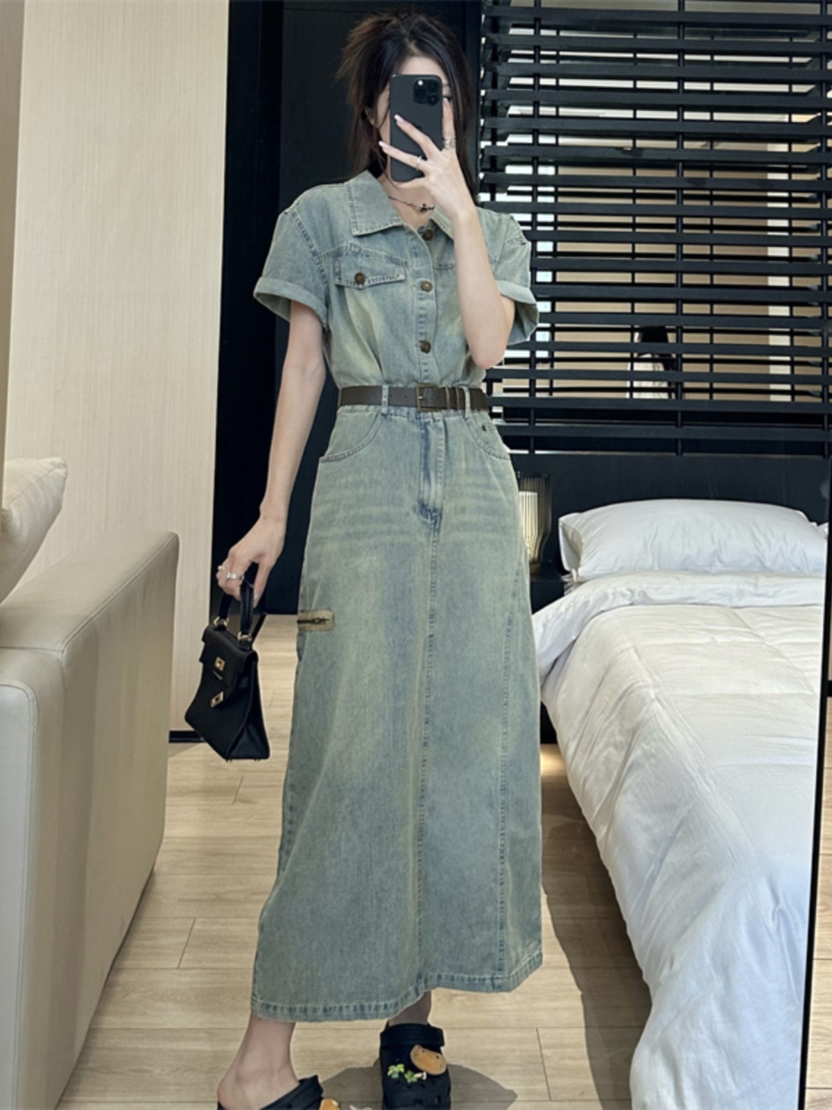 Damska spódnica midi w stylu v – Denim Skirt Midi Vintage recenzja i cena