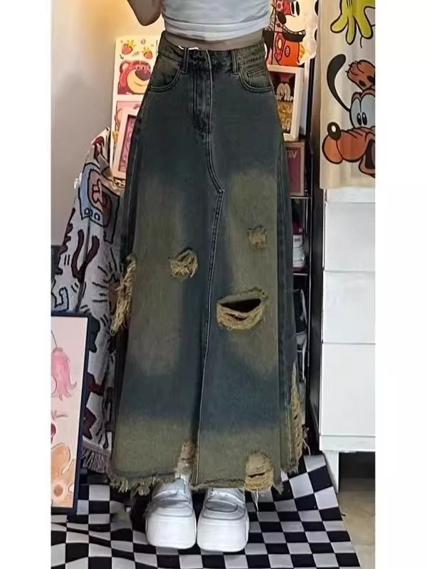 Dżinsowa spódnica midi z wysok – Denim Skirt Midi Vintage recenzja i cena