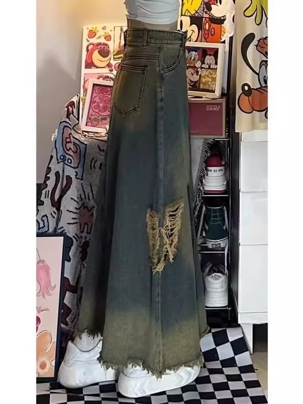 Dżinsowa spódnica midi z wysok – Denim Skirt Midi Vintage recenzja i cena