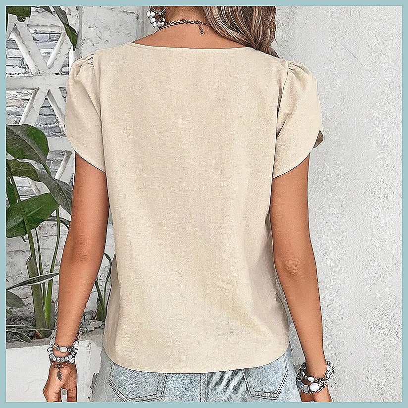 Damska bluzka w jednolitym kol – Usa Vintage Fashion recenzja i cena