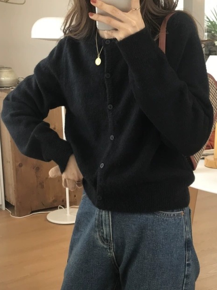 Damski sweter z długim rękawem – Crop Cardigan Vintage recenzja i cena