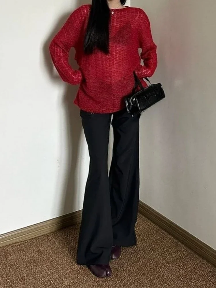 Przezroczysta dzianinowa koszu – Usa Vintage Fashion recenzja i cena